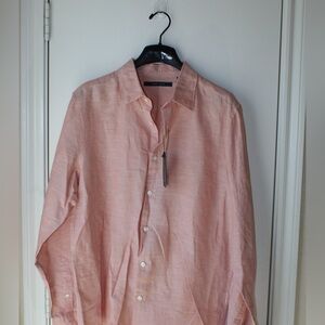 Perry Ellis linen button-down, long sleeve